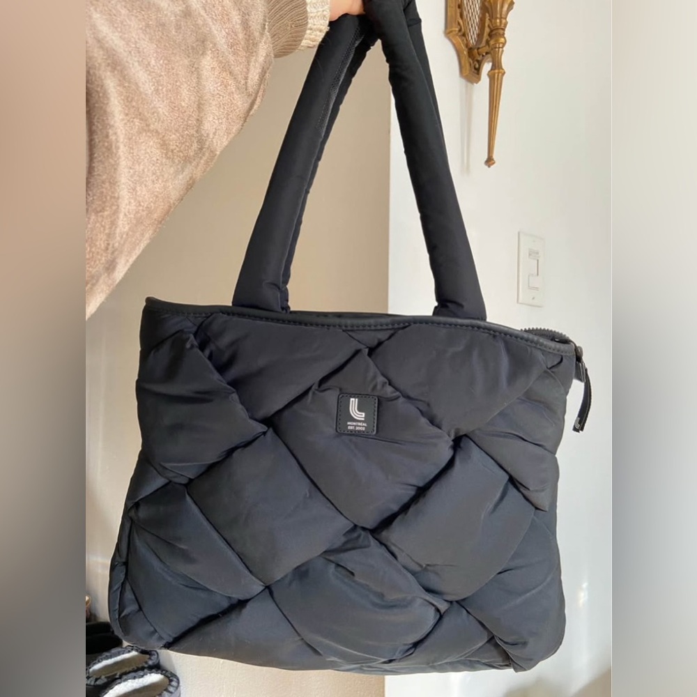 Lole Black Quilted Tote